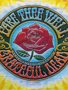 Grateful Dead Fare Thee Well 2015 50th Anniversary Tie Dye T-Shirt XL Gildan